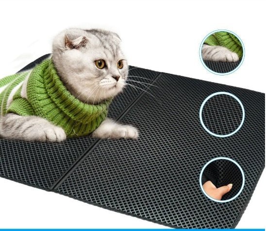 Waterproof Pet Cat Litter Mat EVA Double Layer Cat Litter Trapping Pet Litter Cat Mat Clean Pad Products For Cats Accessories | Luxury Home Accessories | Heulog Glow