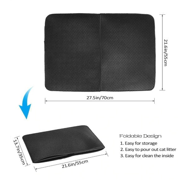 Waterproof Pet Cat Litter Mat EVA Double Layer Cat Litter Trapping Pet Litter Cat Mat Clean Pad Products For Cats Accessories | Luxury Home Accessories | Heulog Glow