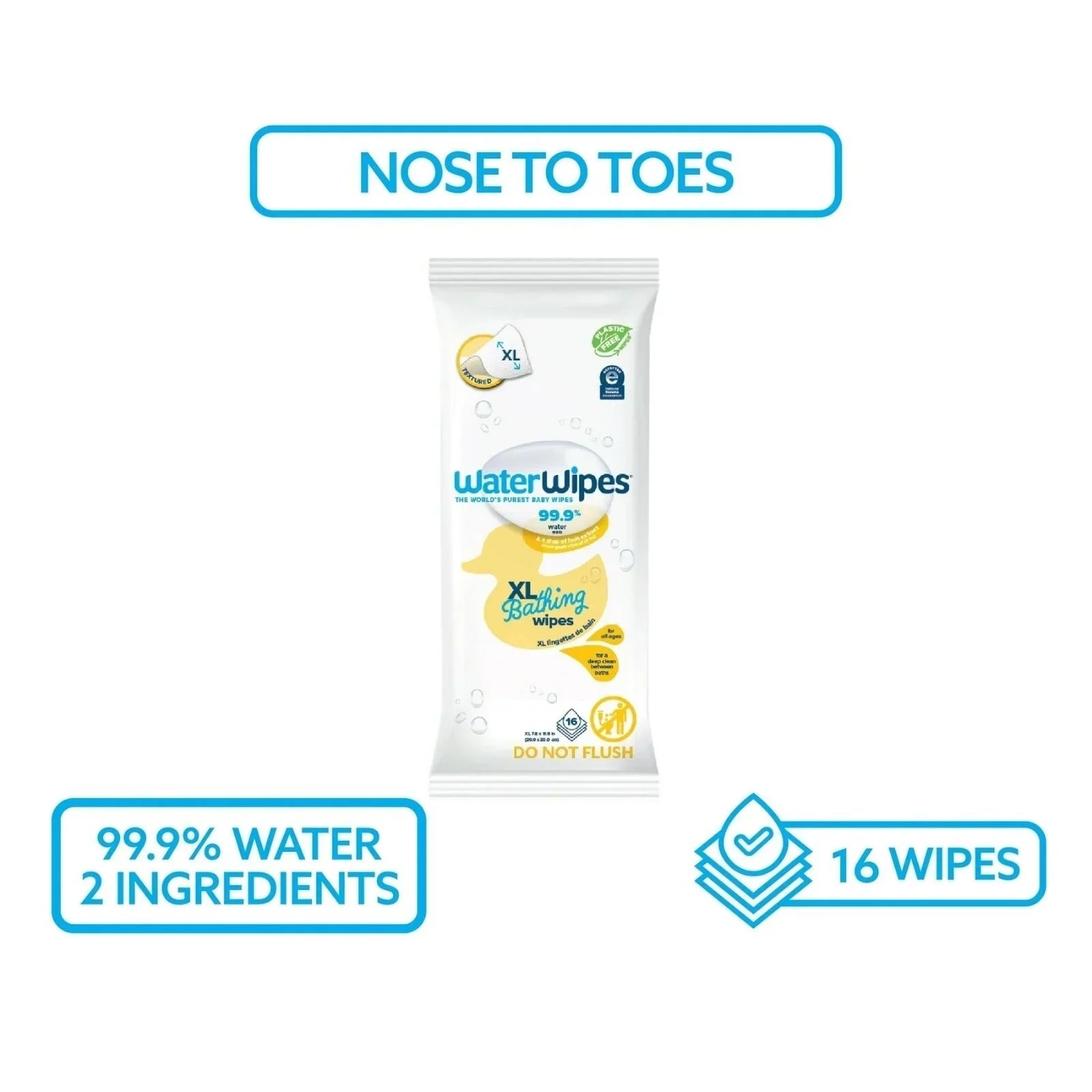 WaterWipes XL Bathing Wipes 16 pcs | Luxury Home Accessories | Heulog Glow