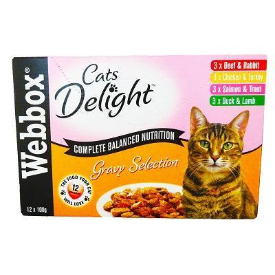 Webbox Cat Delight Gravy Pouch 12x100g | Luxury Home Accessories | Heulog Glow