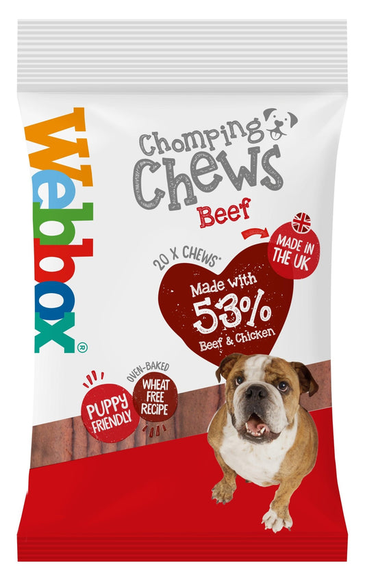Webbox Chomping Chews Beef 200g | Luxury Home Accessories | Heulog Glow