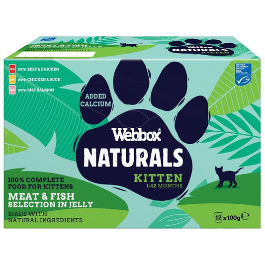 Webbox Natural Kitten Mixed Jelly Pouch 12x100g | Luxury Home Accessories | Heulog Glow