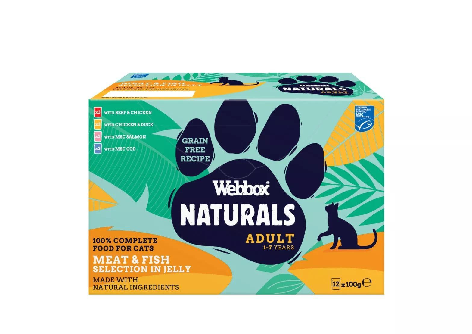 Webbox Naturals Cat Adult Mixed in Jelly 12 x 100g | Luxury Home Accessories | Heulog Glow