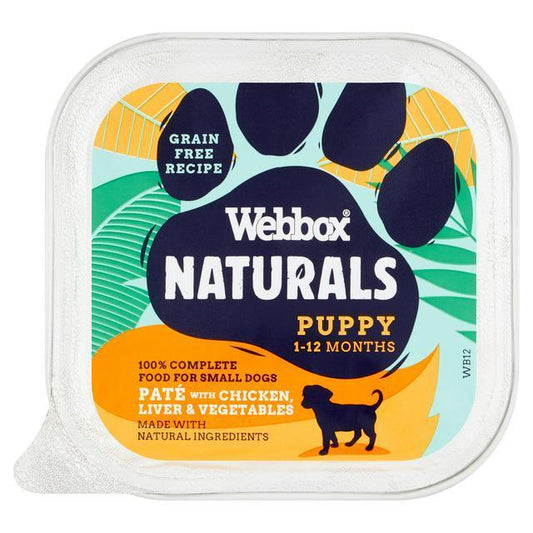 Webbox Naturals Puppy Chicken, Liver & Veg Pate 11 x 150g | Luxury Home Accessories | Heulog Glow