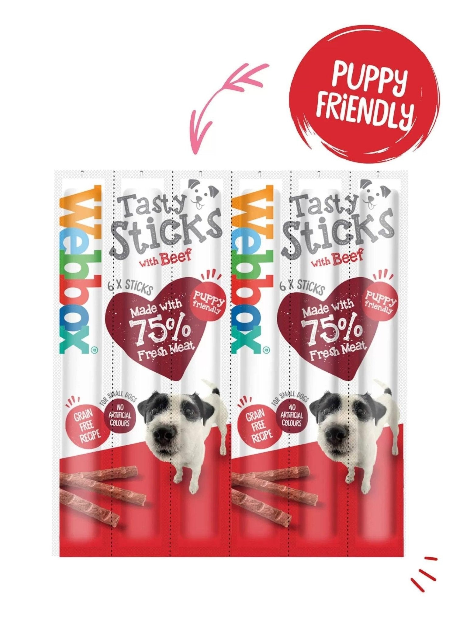 Webbox Tasty Sticks Beef Small 12x6Pk | Luxury Home Accessories | Heulog Glow