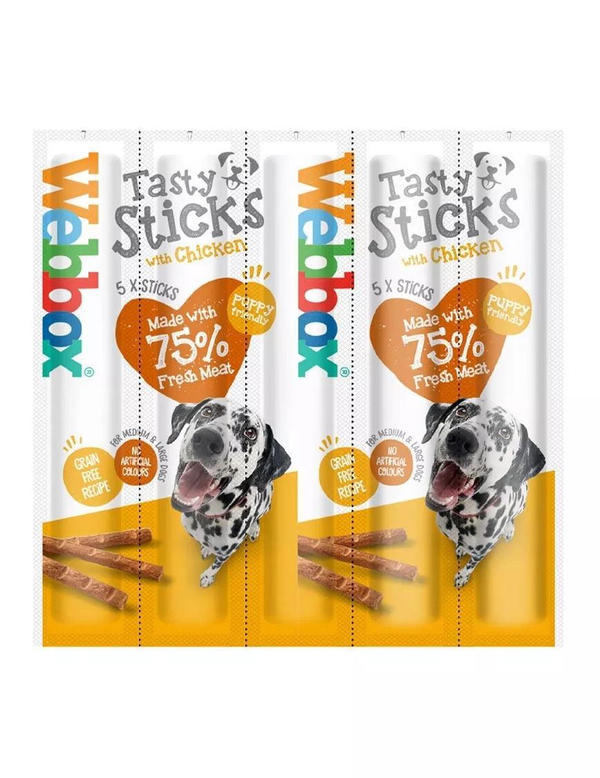 Webbox Tasty Sticks Chicken Large 5 Sticks | Luxury Home Accessories | Heulog Glow