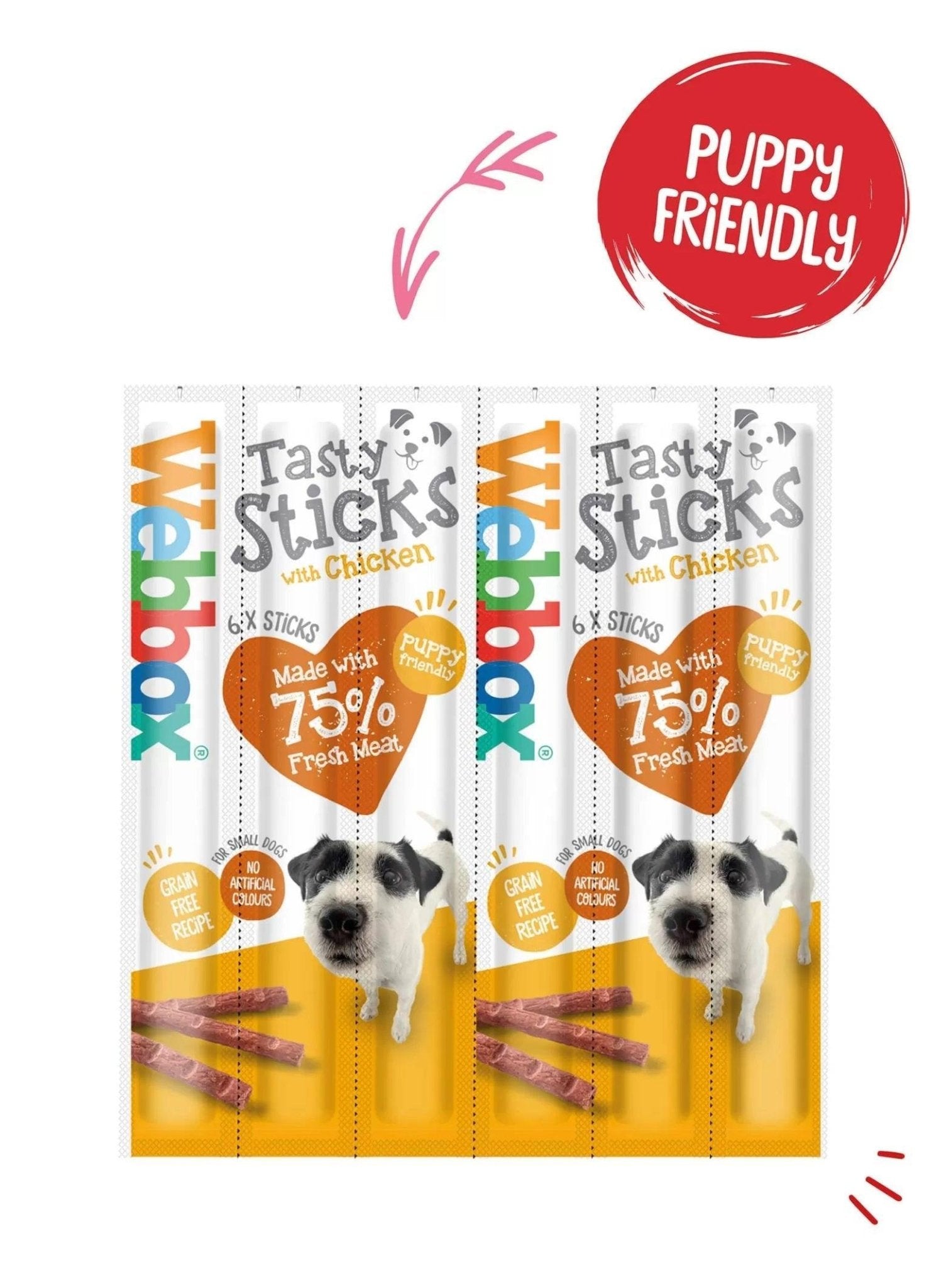 Webbox Tasty Sticks Chicken Small 6 Sticks | Luxury Home Accessories | Heulog Glow