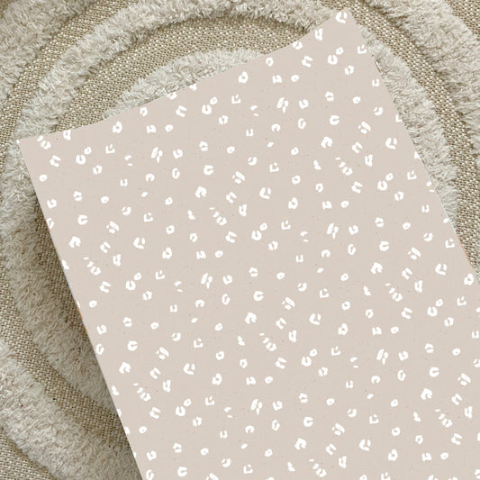 Anti-Roll Wedge Baby Changing Mat - Sand Animal Print