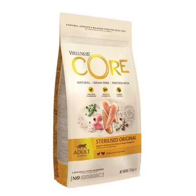 Wellness CORE Cat Dry Sterilised Original - Chicken with Turkey Recipe 1.75kg | Luxury Home Accessories | Heulog Glow
