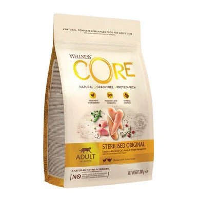 Wellness CORE Cat Dry Sterilised Original - Chicken with Turkey Recipe 300g | Luxury Home Accessories | Heulog Glow