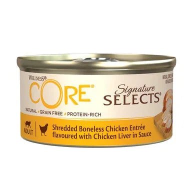 Wellness CORE Cat Wet Adult Signature Selects Boneless Chicken with Chicken Liver Recipe 79g x 24 | Luxury Home Accessories | Heulog Glow