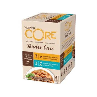 Wellness CORE Cat Wet Adult Tender Cuts Chicken Selection Multipack 6 x 85g | Luxury Home Accessories | Heulog Glow