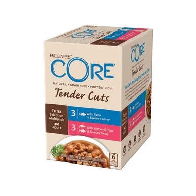 Wellness CORE Cat Wet Adult Tender Cuts Tuna Selection Multipack 6 x 85 g | Luxury Home Accessories | Heulog Glow