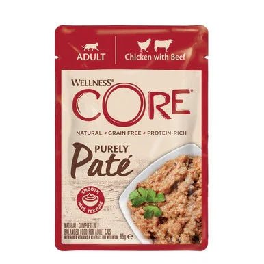 Wellness CORE Cat Wet Purely Paté Adult Chicken with Beef 85g x 24 | Luxury Home Accessories | Heulog Glow