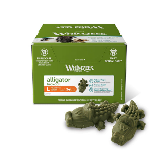 Whimzees Alligator Large - Box of 30 | Luxury Home Accessories | Heulog Glow