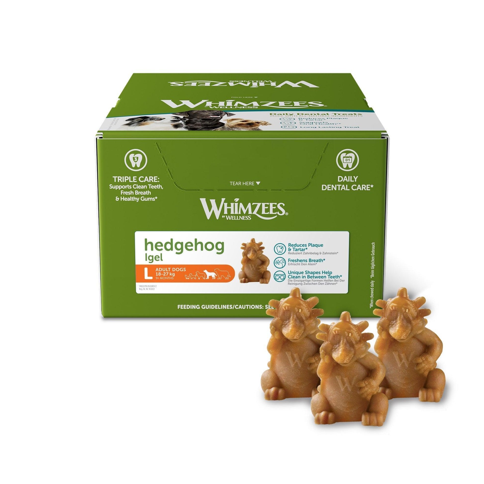 Whimzees Hedgehog Large x 30 | Luxury Home Accessories | Heulog Glow