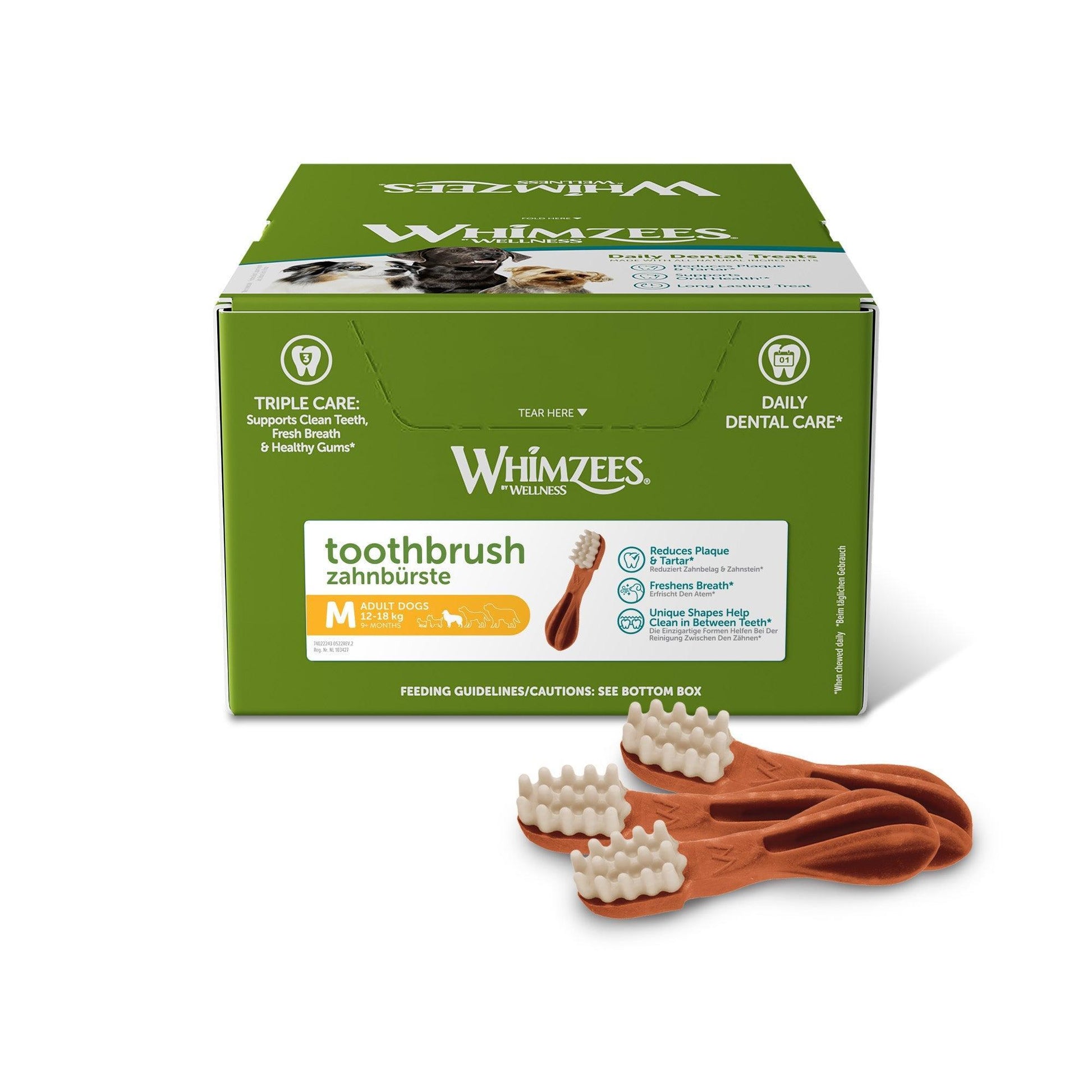 Whimzees Toothbrush Med 110mm x 75 | Luxury Home Accessories | Heulog Glow
