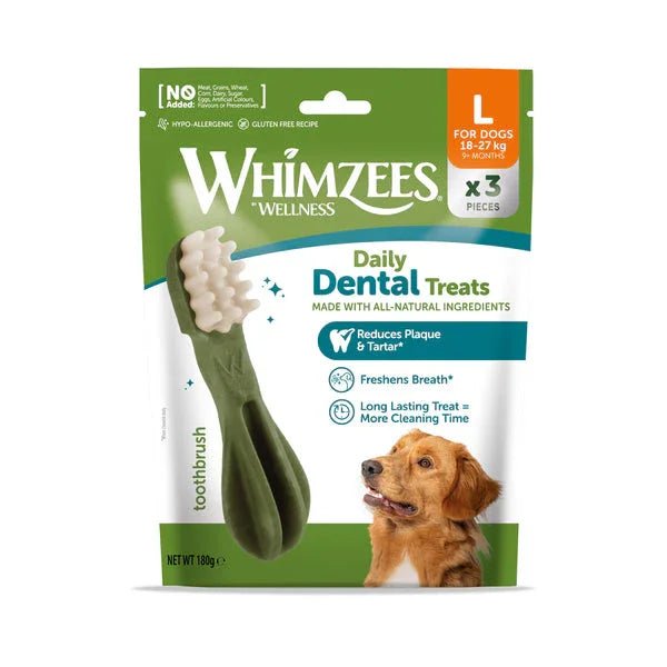 Whimzees Trial Pack Toothbrush Large 3 Pieces | Luxury Home Accessories | Heulog Glow