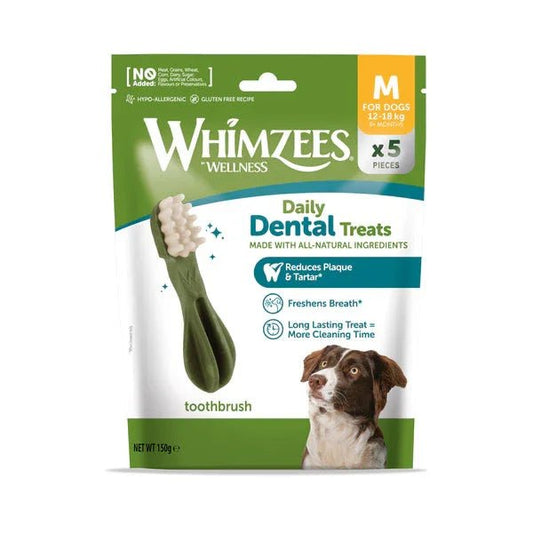 Whimzees Trial Pack Toothbrush Medium 5 Pieces | Luxury Home Accessories | Heulog Glow