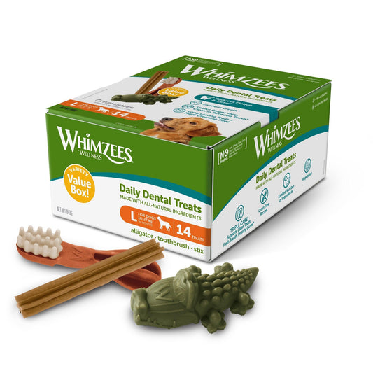 Whimzees Variety Box Large x 14 | Luxury Home Accessories | Heulog Glow