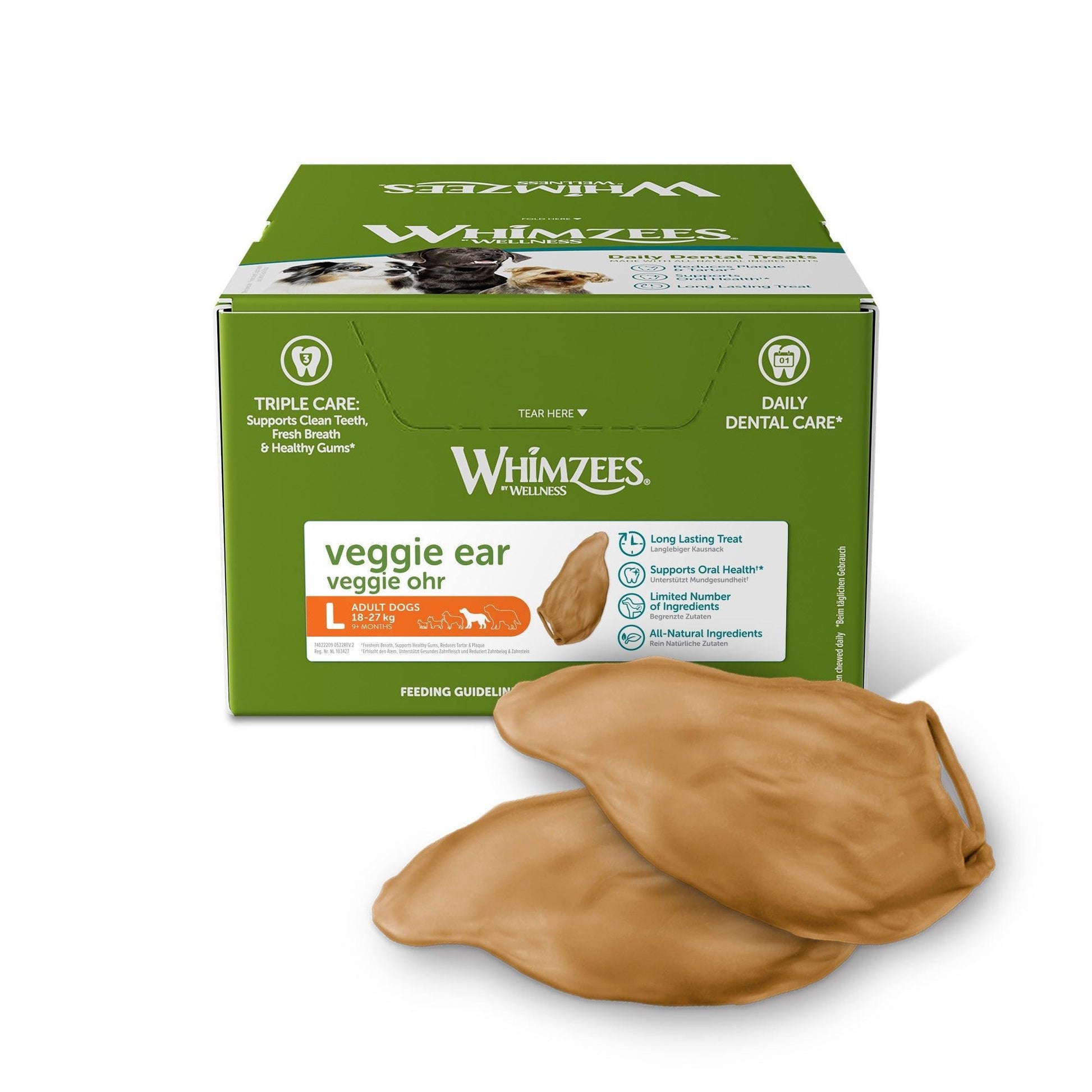 Whimzees Veggie Ear Large x 18 | Luxury Home Accessories | Heulog Glow