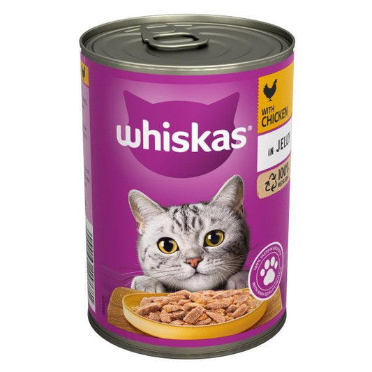 Whiskas 1+ Adult Chicken in Jelly Tins 12 x 400g | Luxury Home Accessories | Heulog Glow