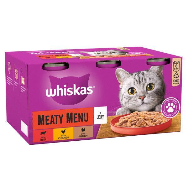 Whiskas 1+ Adult Meaty Menu in Jelly 4 x 6 x 400g | Luxury Home Accessories | Heulog Glow