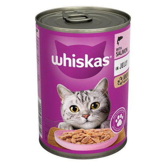 Whiskas 1+ Adult Salmon in Jelly Tins 12 x 400g | Luxury Home Accessories | Heulog Glow