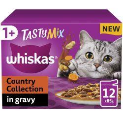 Whiskas 1+ Country Collection Mix Adult Wet Cat Food Pouch in Gravy 48 Pack, 85g | Luxury Home Accessories | Heulog Glow