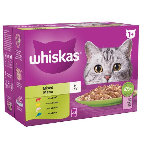 Whiskas Adult 1+ Mixed Menu in Jelly 4 x 12 x 85g | Luxury Home Accessories | Heulog Glow