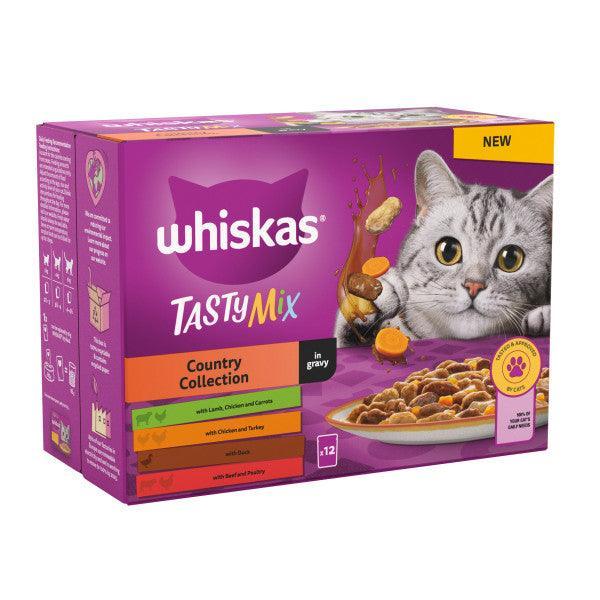 Whiskas Adult 1+ Tasty Mix Country Collection in Gravy 4 x 12 x 85g | Luxury Home Accessories | Heulog Glow