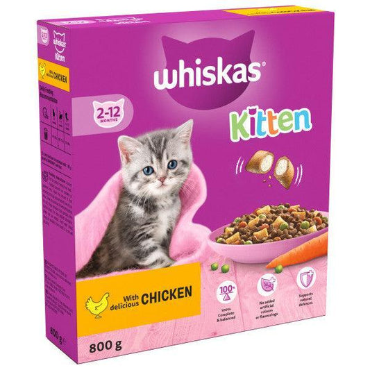 Whiskas Dry 2-12 Month Kitten Chicken 800g | Luxury Home Accessories | Heulog Glow