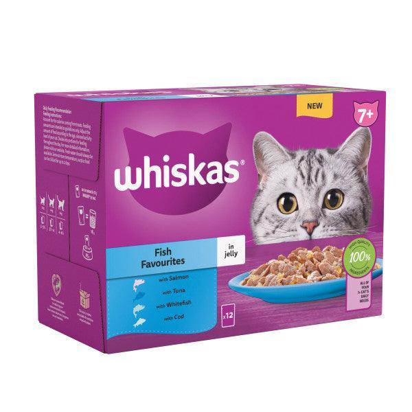 Whiskas Senior 7+ Fish Favourites in Jelly 4 x 12 x 85g | Luxury Home Accessories | Heulog Glow