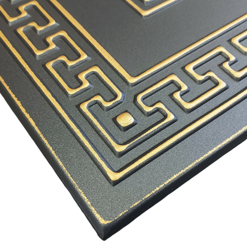 White 5 (Black&Gold): Decorative Ceiling & Wall Panels - 2m2 (21.52 sqft) - 8 Panels