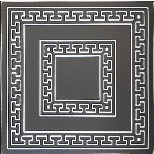White 5 (Black&Sivler): Decorative Ceiling & Wall Panels - 2m2 (21.52 sqft) - 8 Panels