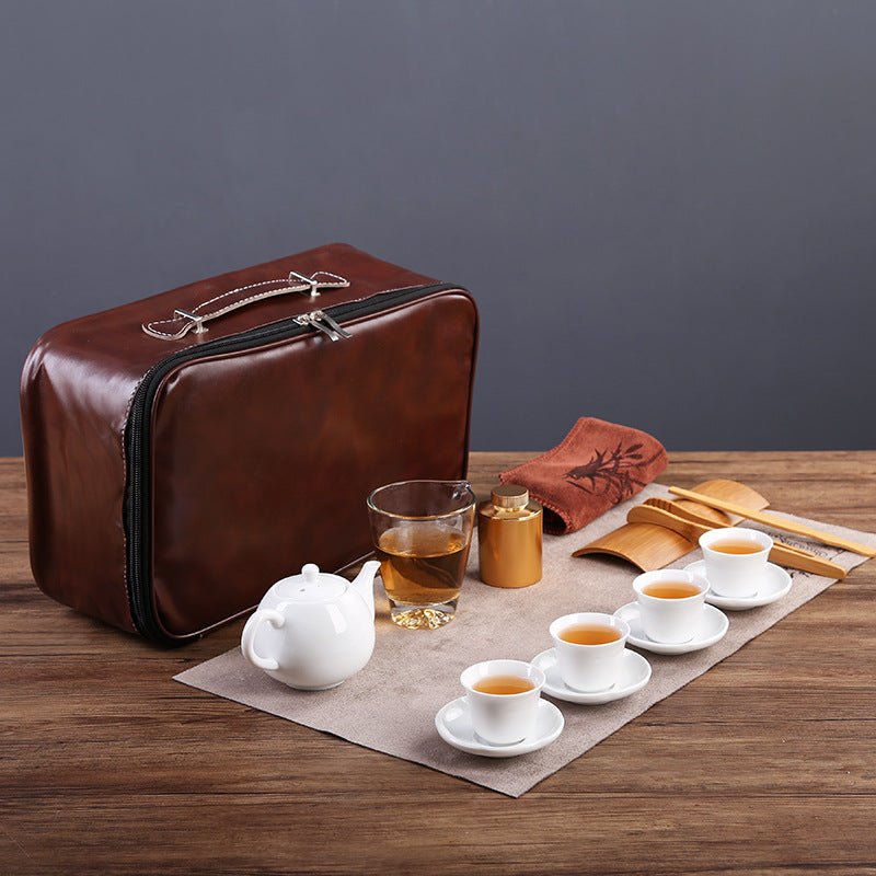White Jade Porcelain Tea Art Teaching Training Teapot | Luxury Home Accessories | Heulog Glow