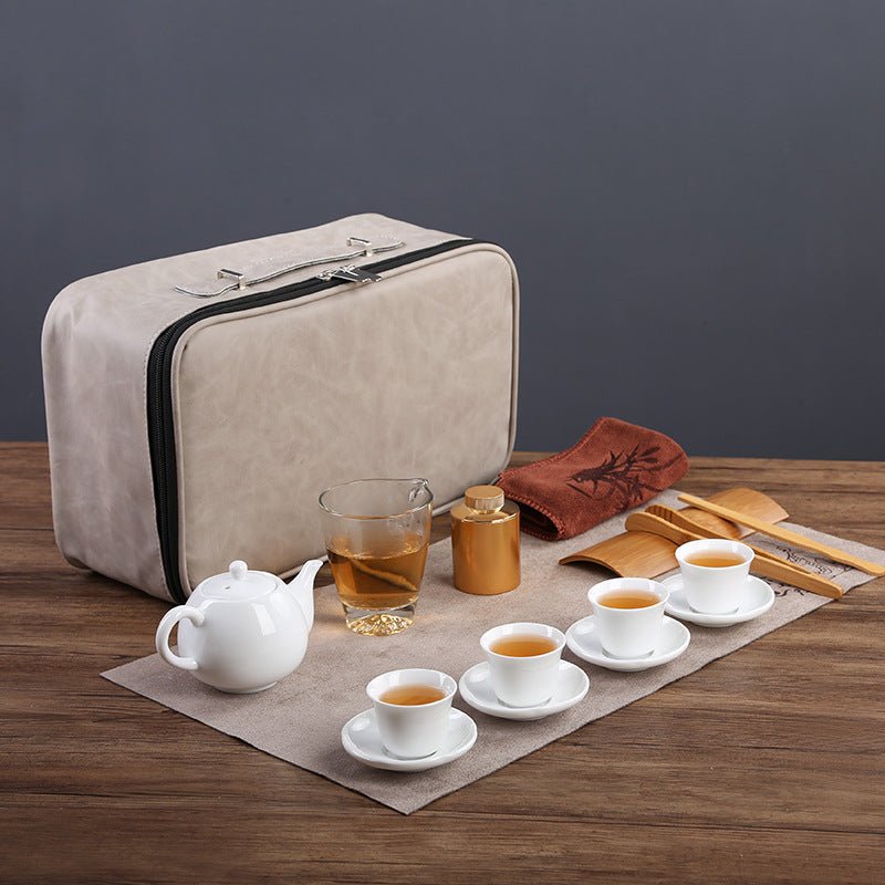 White Jade Porcelain Tea Art Teaching Training Teapot | Luxury Home Accessories | Heulog Glow