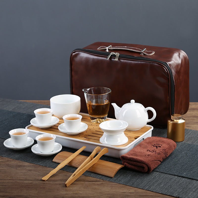 White Jade Porcelain Tea Art Teaching Training Teapot | Luxury Home Accessories | Heulog Glow