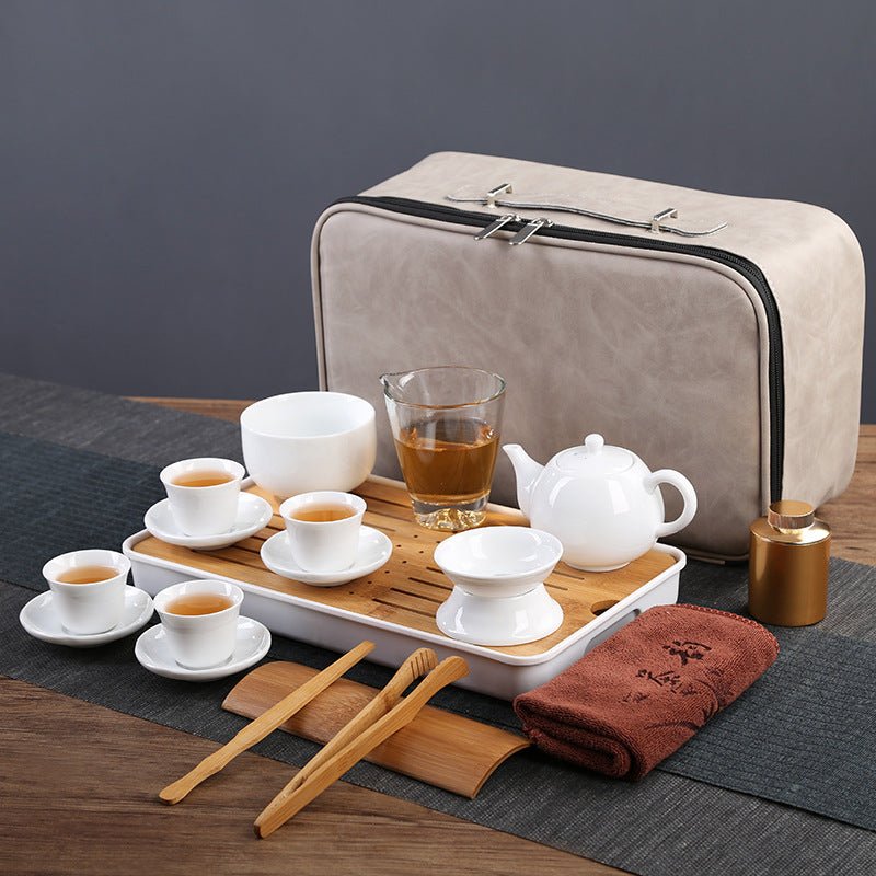 White Jade Porcelain Tea Art Teaching Training Teapot | Luxury Home Accessories | Heulog Glow