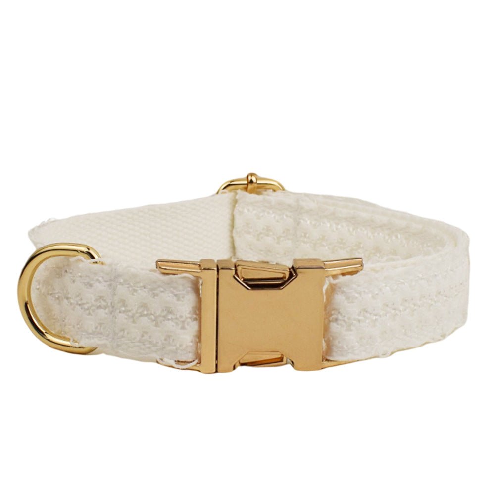 White Lace Pet Vest Dog Collar Dog Wedding Dog Leash | Luxury Home Accessories | Heulog Glow