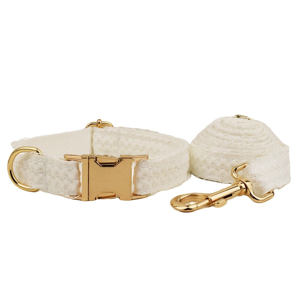 White Lace Pet Vest Dog Collar Dog Wedding Dog Leash | Luxury Home Accessories | Heulog Glow