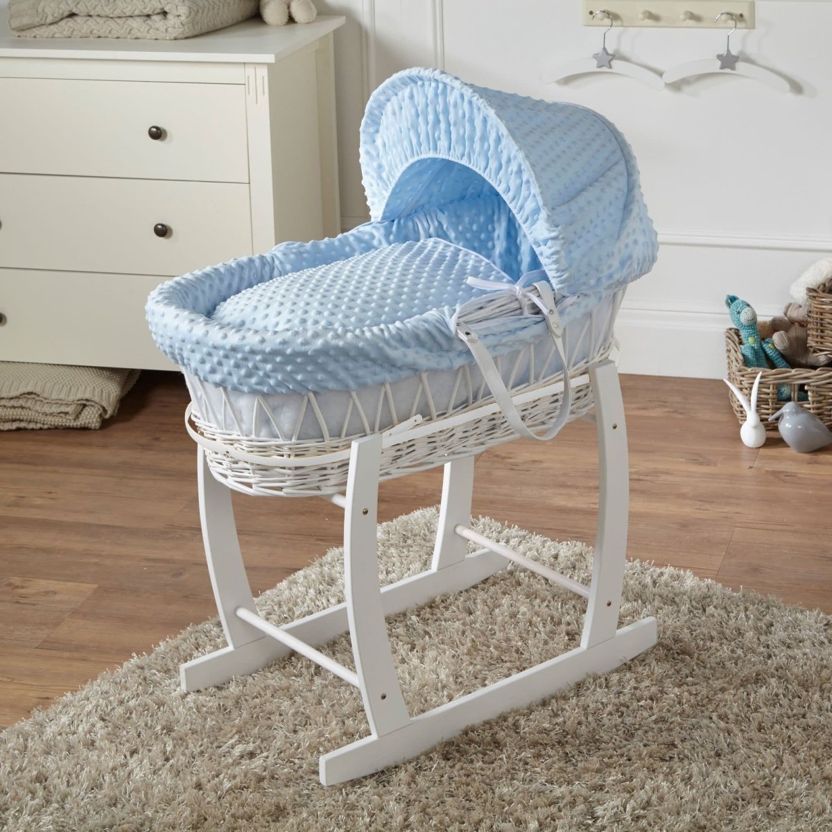 Wicker Baby Moses Basket With Stand | Luxury Home Accessories | Heulog Glow