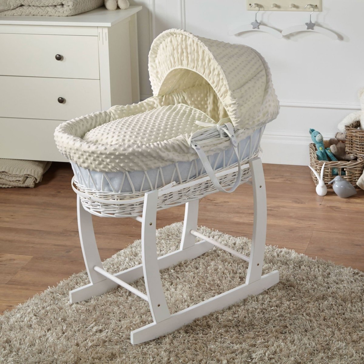 Wicker Baby Moses Basket With Stand | Luxury Home Accessories | Heulog Glow