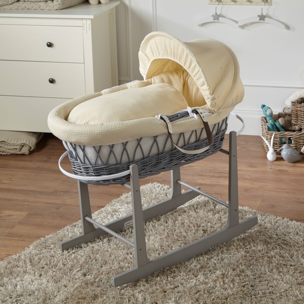 Wicker Baby Moses Basket With Stand | Luxury Home Accessories | Heulog Glow
