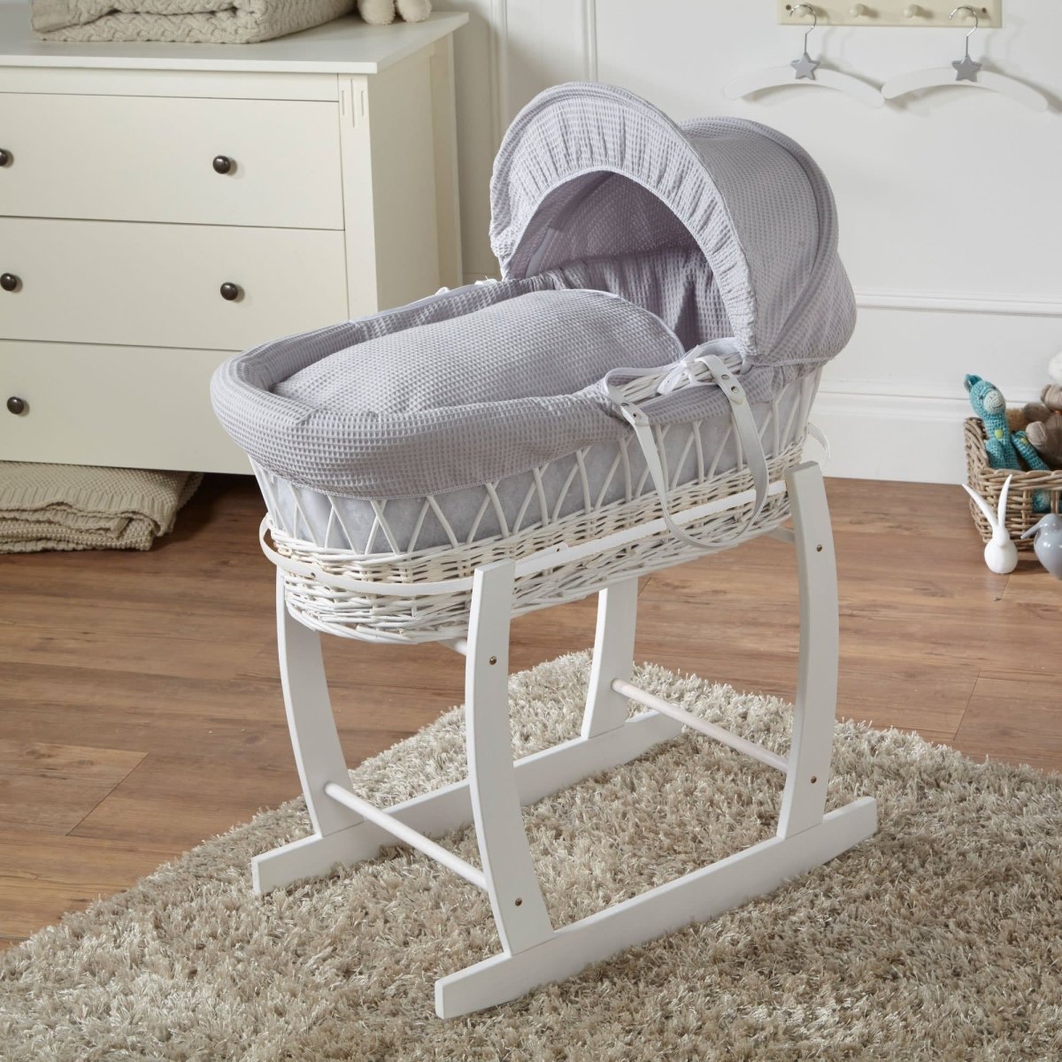 Wicker Baby Moses Basket With Stand | Luxury Home Accessories | Heulog Glow