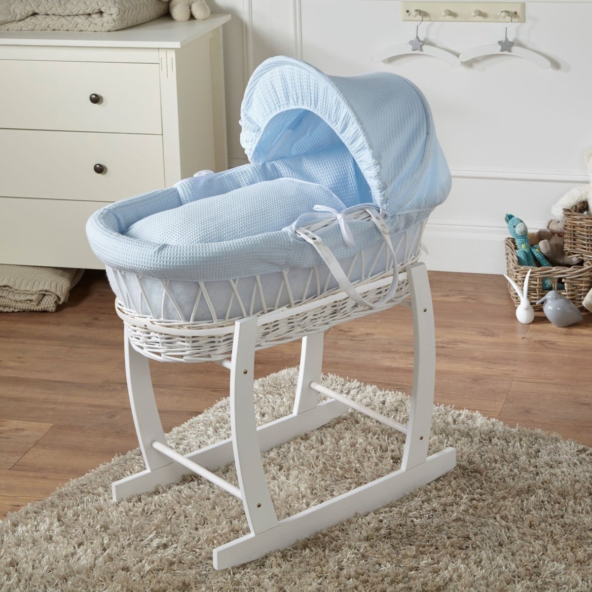 Wicker Baby Moses Basket With Stand | Luxury Home Accessories | Heulog Glow