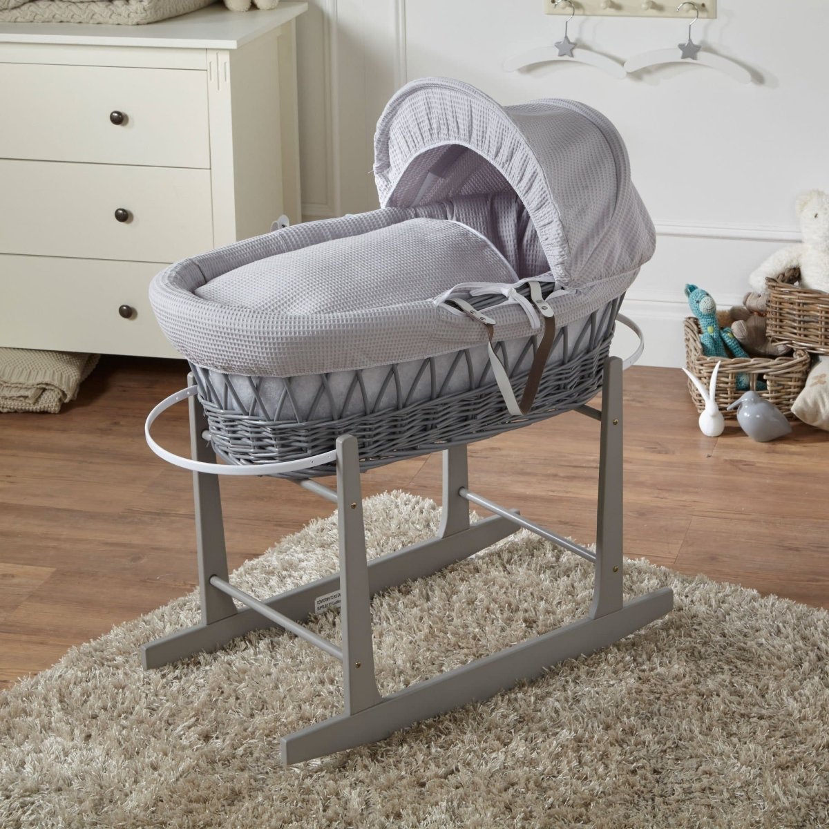 Wicker Baby Moses Basket With Stand | Luxury Home Accessories | Heulog Glow