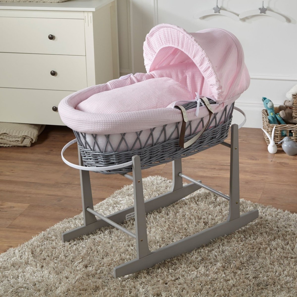 Wicker Baby Moses Basket With Stand | Luxury Home Accessories | Heulog Glow