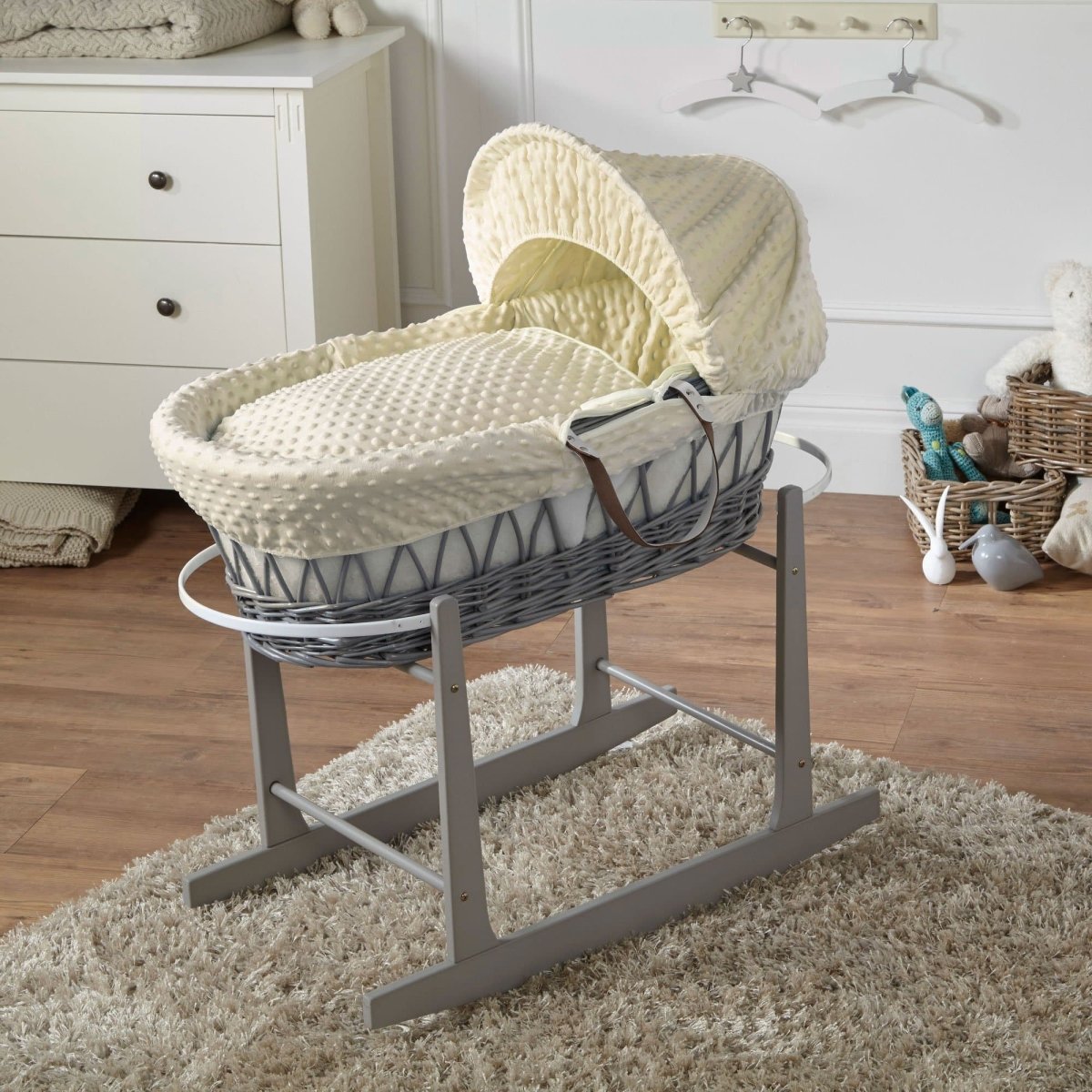 Wicker Baby Moses Basket With Stand | Luxury Home Accessories | Heulog Glow