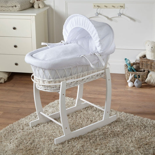Wicker Baby Moses Basket With Stand | Luxury Home Accessories | Heulog Glow